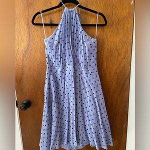 Blue Anthropologie halter dress